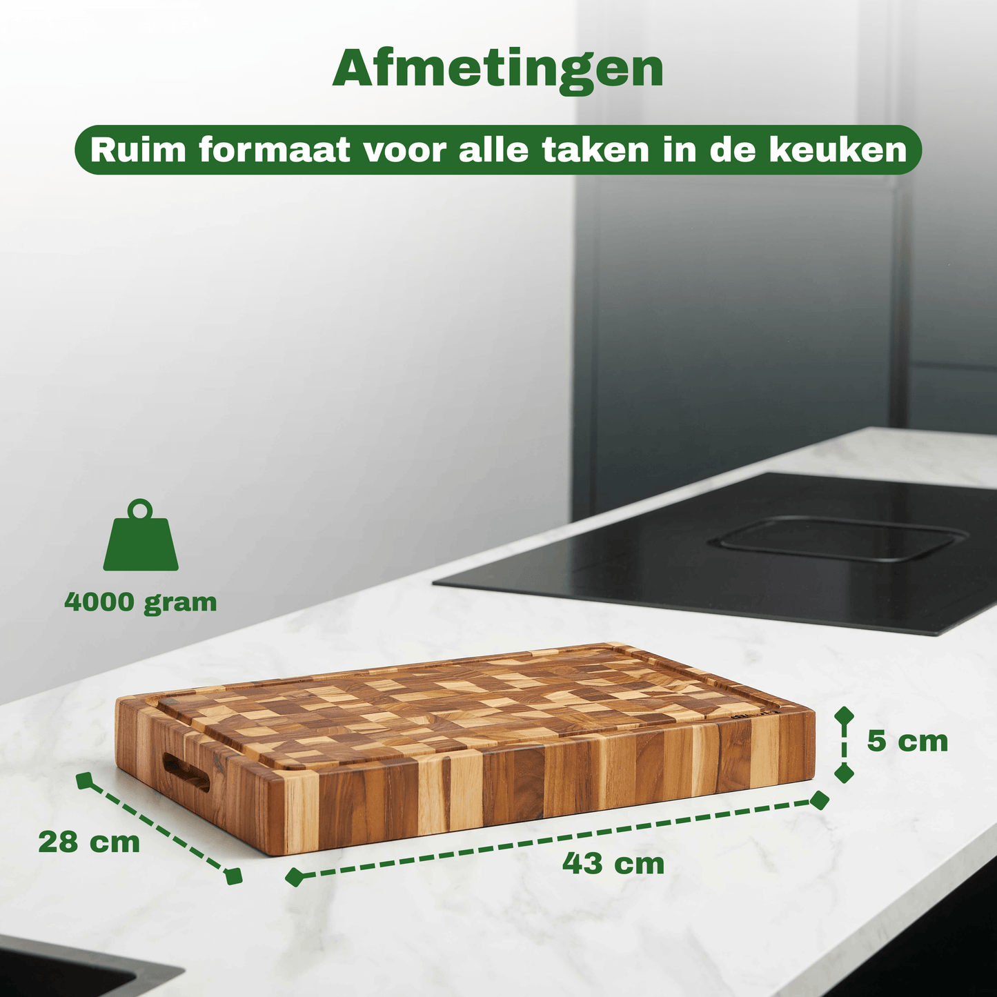 ruim formaat hakblok