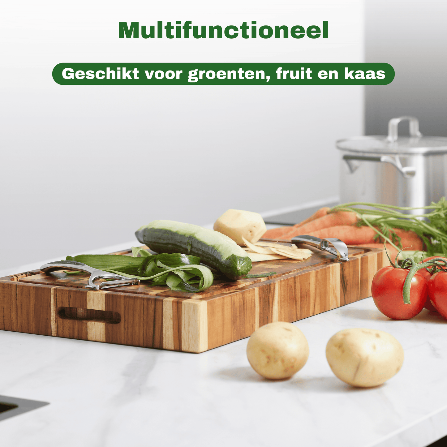 aardappelschiller met scherp rvs mes
