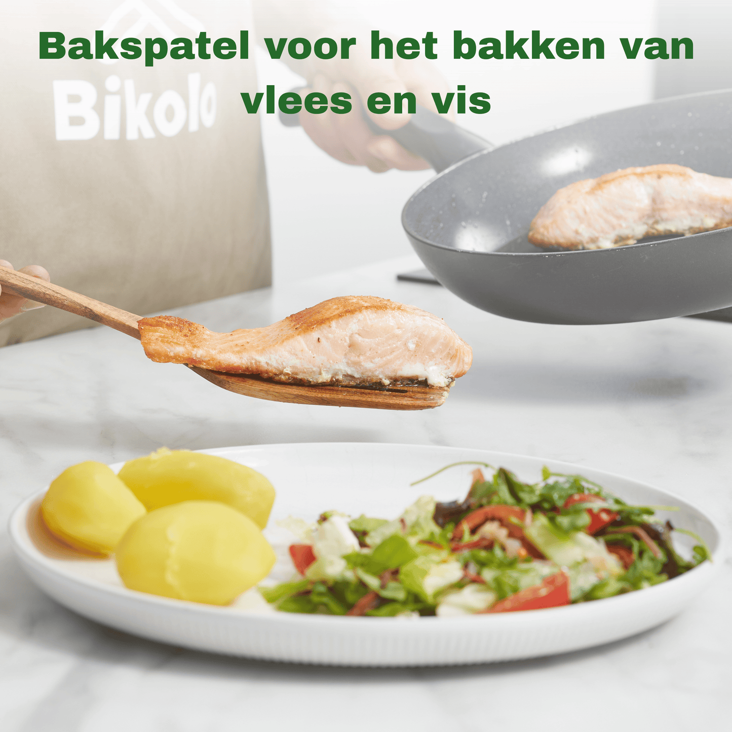 houten bakspatel in de spatelset