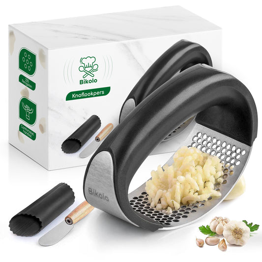 knoflookpers rond design met abs handvat