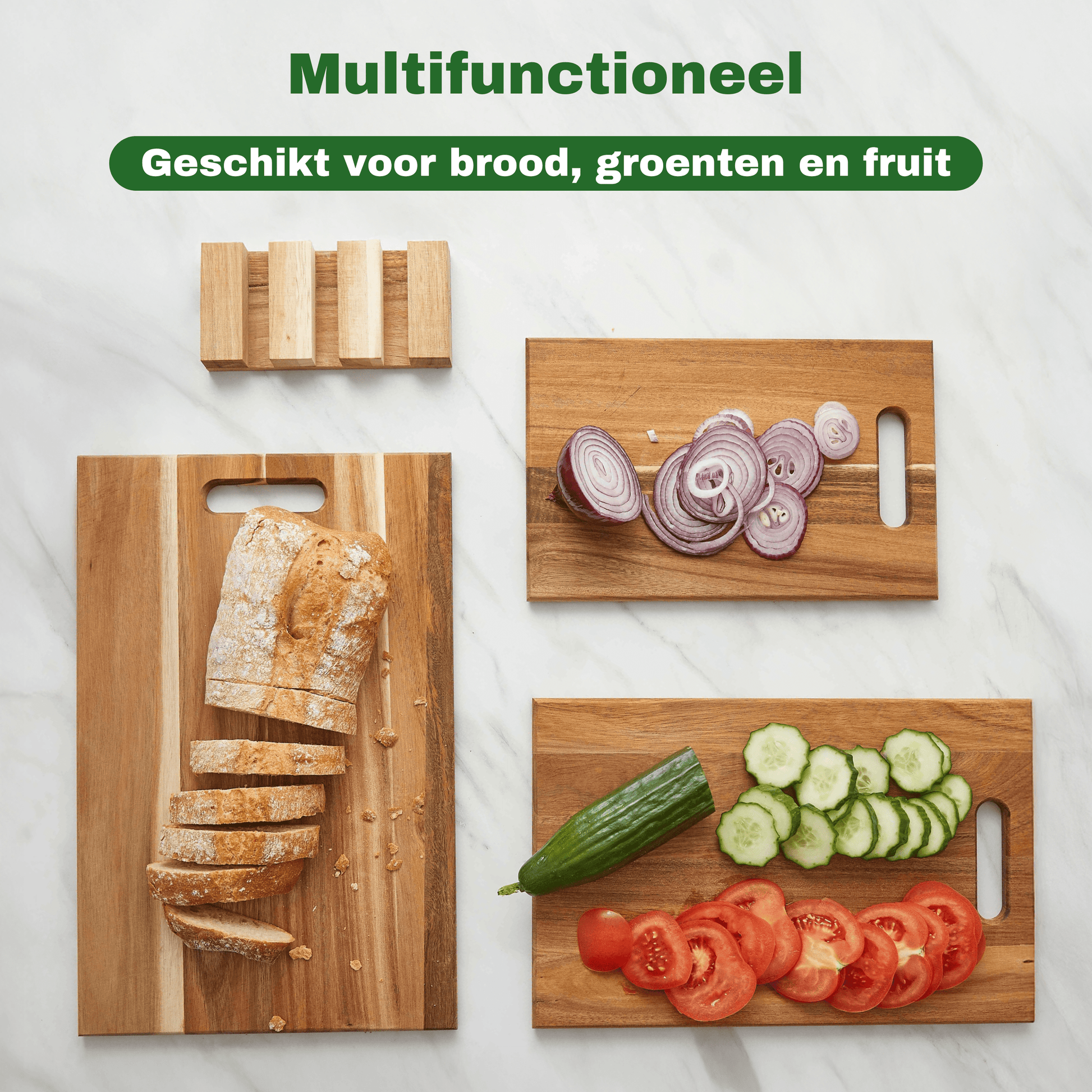 houten snijplanken set geschikt voor brood, tapas, borrelhapjes, groenten en fruit