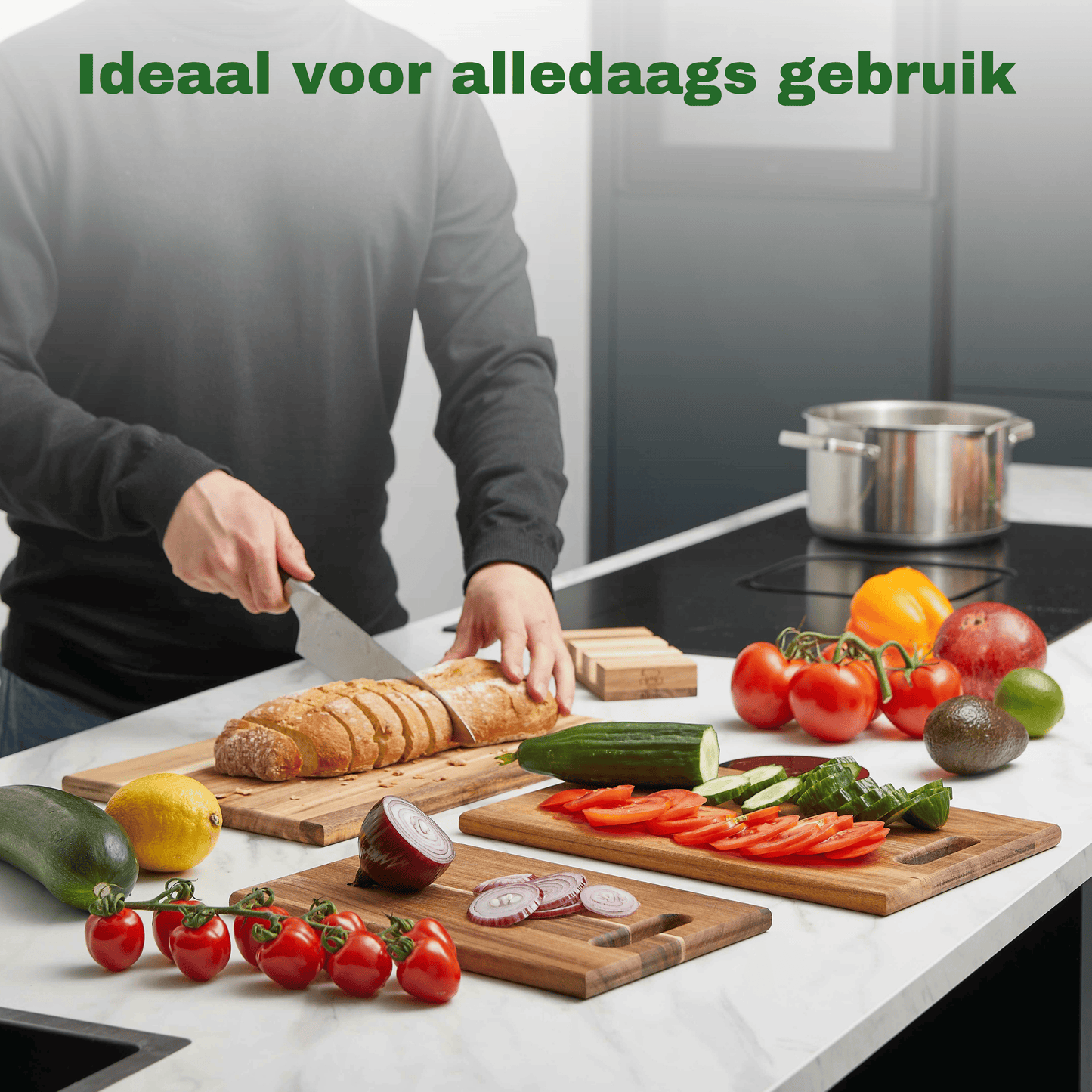 snijplanken set van hout voor dagelijks gebruik in de keuken