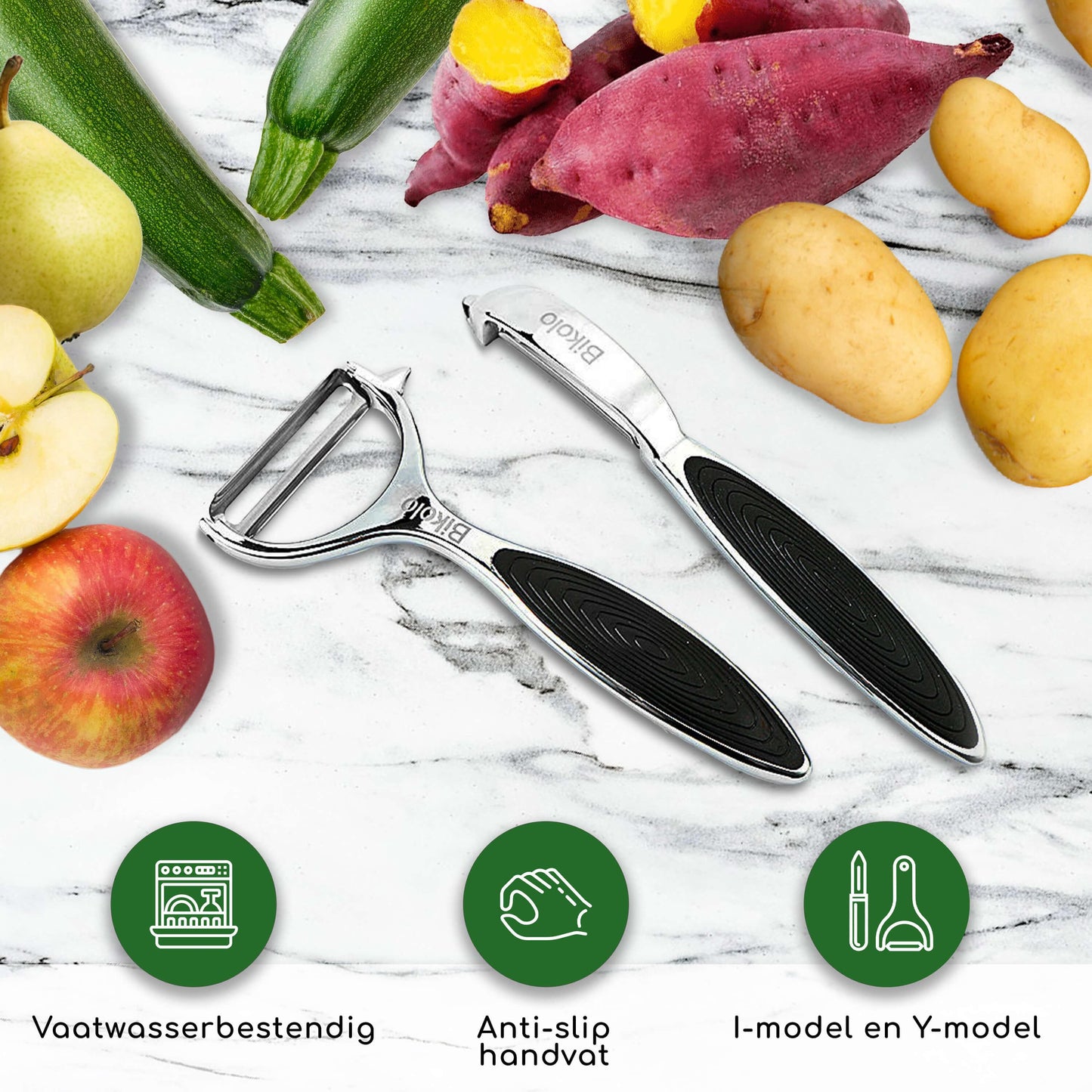 met deze schiller set kan gemakkelijk aardappelen schillen