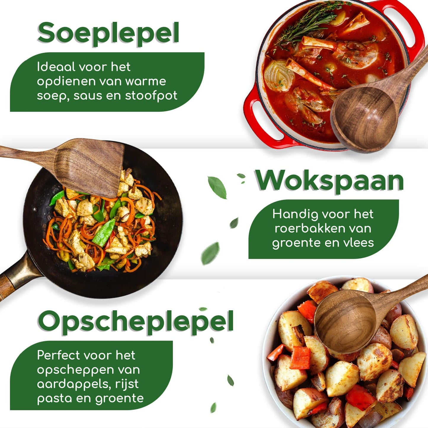 deze spatels zijn geschikt voor het bakken en koken in de keuken zonder krassen in de koekenpan