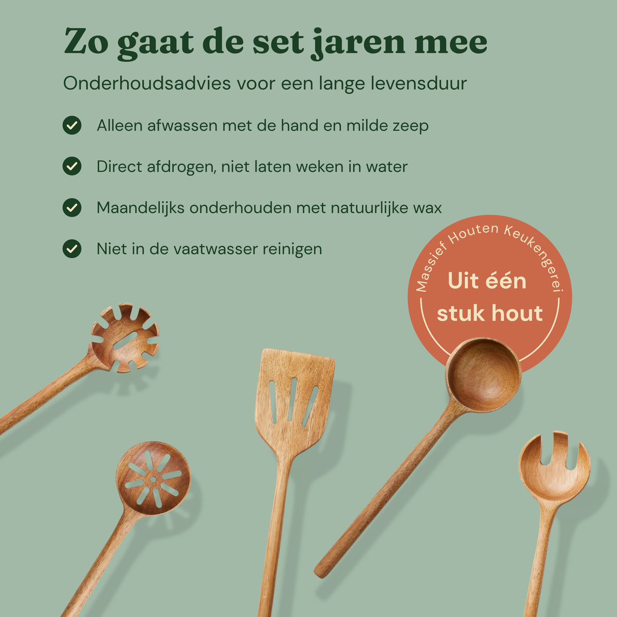 Bikolo® Keukengerei Set 7-Delig + Lepelhouder + Keramische Houder