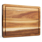 Bikolo® Houten Snijplank Acacia Extra Dik 4 cm – Met Sapgeul, Serveerkanaal & Handvaten