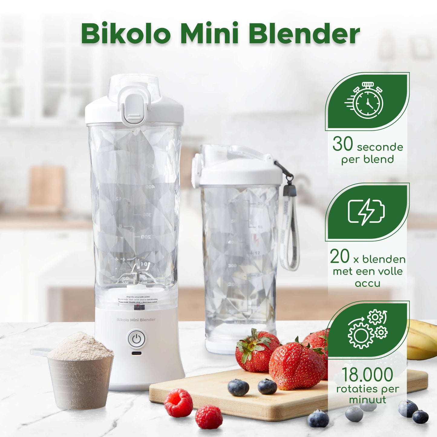 Bikolo Mini Blender - Wit