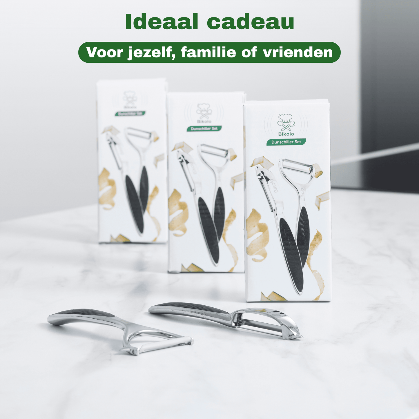Bikolo® Dunschiller Set – I- & Y-model – Aardappelschiller & Groenteschiller