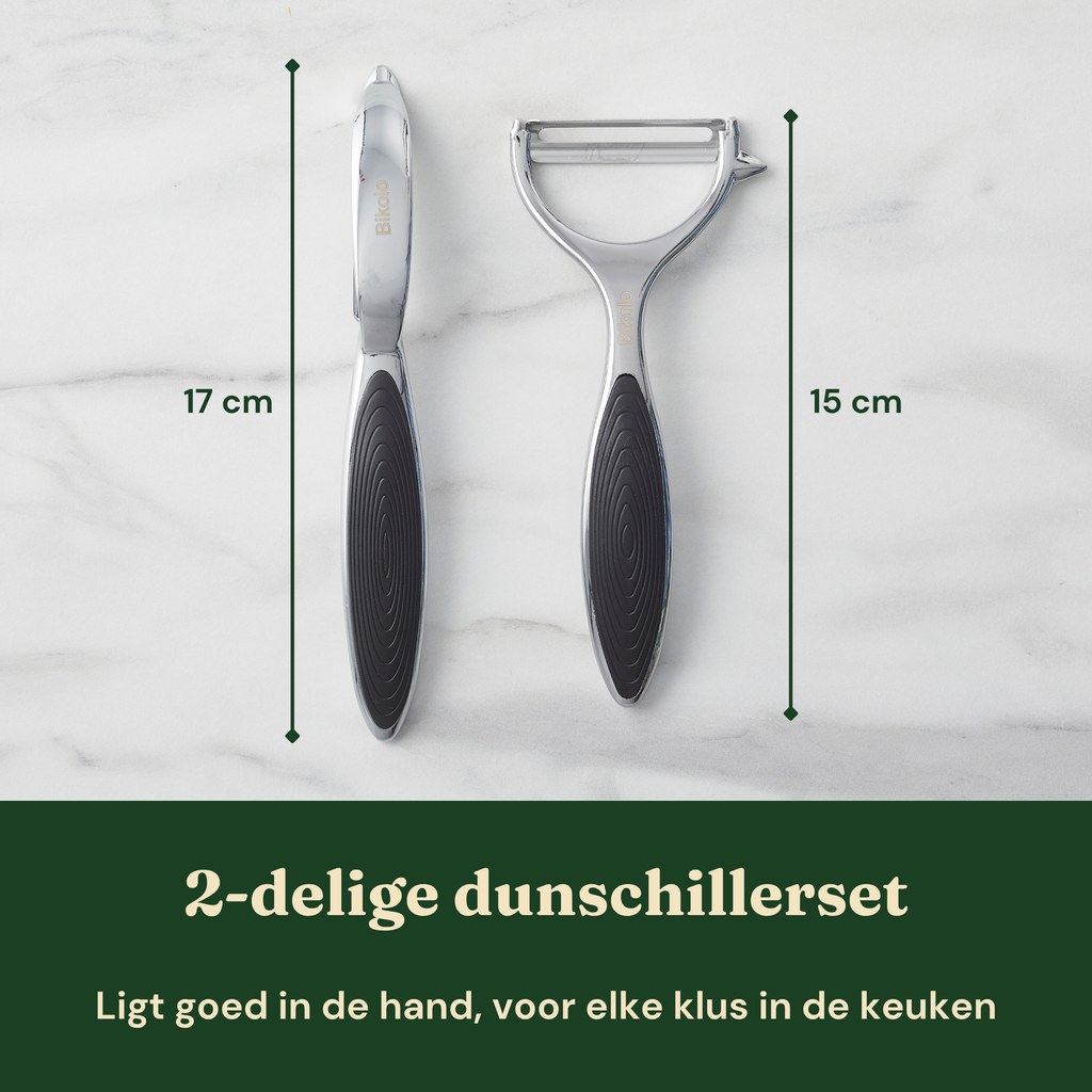 Bikolo® Dunschiller Set – I- & Y-model – Aardappelschiller & Groenteschiller