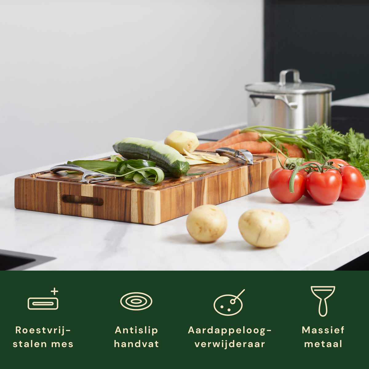 Bikolo® Dunschiller Set – I- & Y-model – Aardappelschiller & Groenteschiller