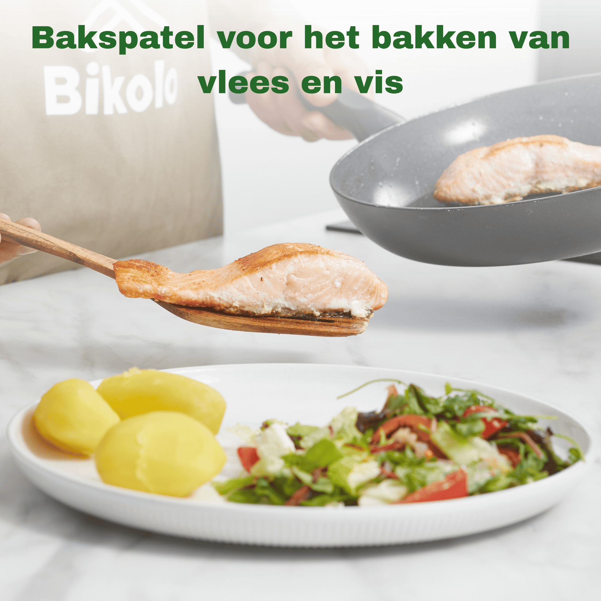 bakspatel voor het bakken van vis en vlees
