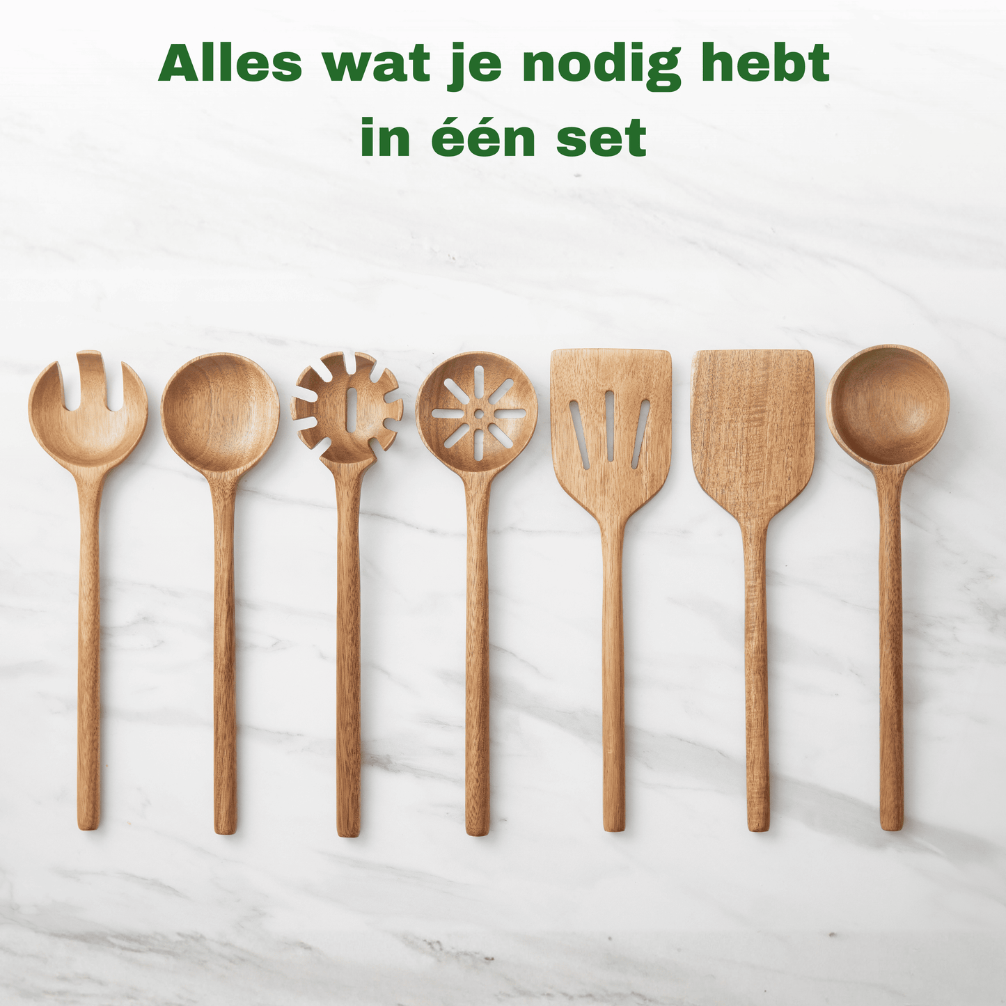 deze 7-delige kookgerei set is alles wat je nodig hebt voor in de keuken om mee te koken