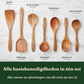 Bikolo® Kookgerei Set 7-Delig met Keukengerei Houder – Teakhout