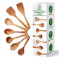 keukengerei set 7-delig van hout met houder