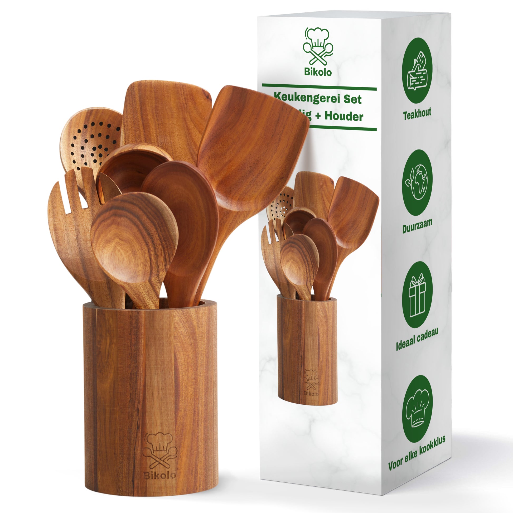 keukengerei set 7-delig met houder