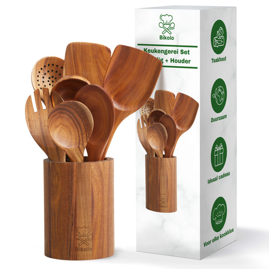 keukengerei set 7-delig met houder
