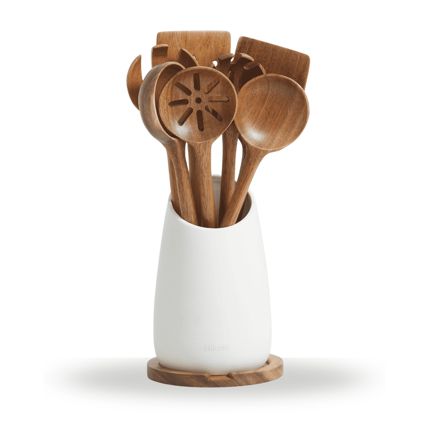 Bikolo® Keukengerei Set 7-Delig + Keramische Houder