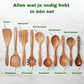 10-delige keukengerei set van hout