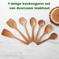 Detail van de houtnerf van het natuurlijke teakhout
