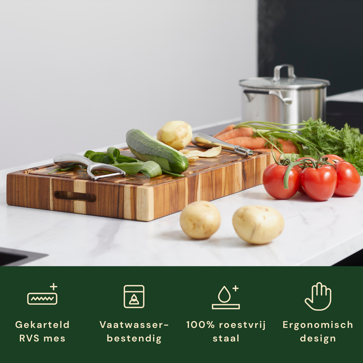 Bikolo® Dunschiller Set RVS – Luxe – Vaatwasserbestendig – I- & Y-model